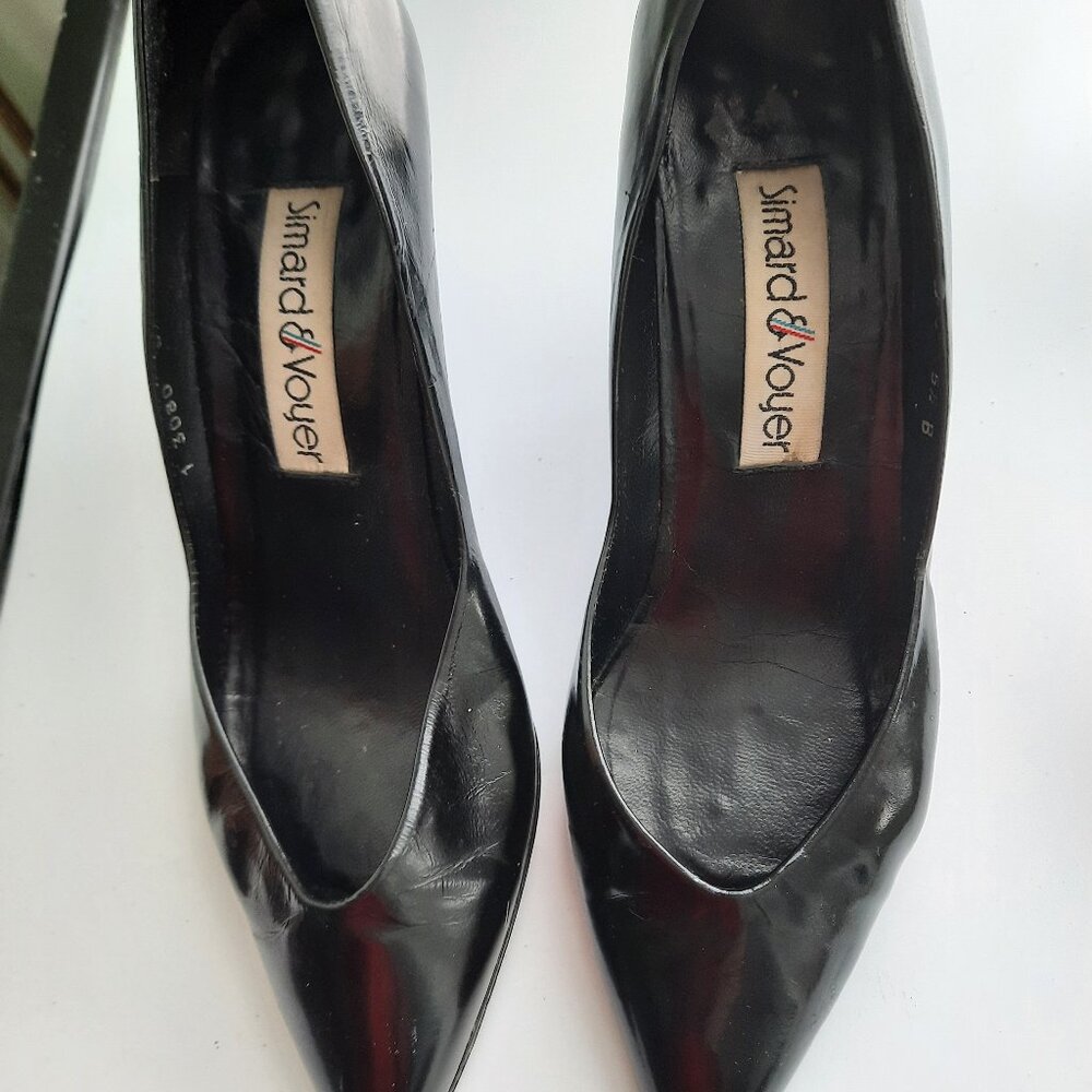 Simard & Voyer Brand Name Shiny leather shoes